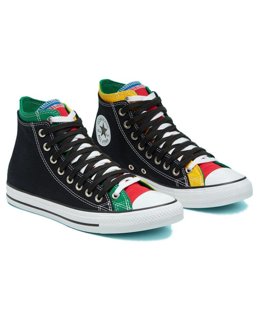 Converse Black Chuck Taylor All Star Double Upper High Multi' for men