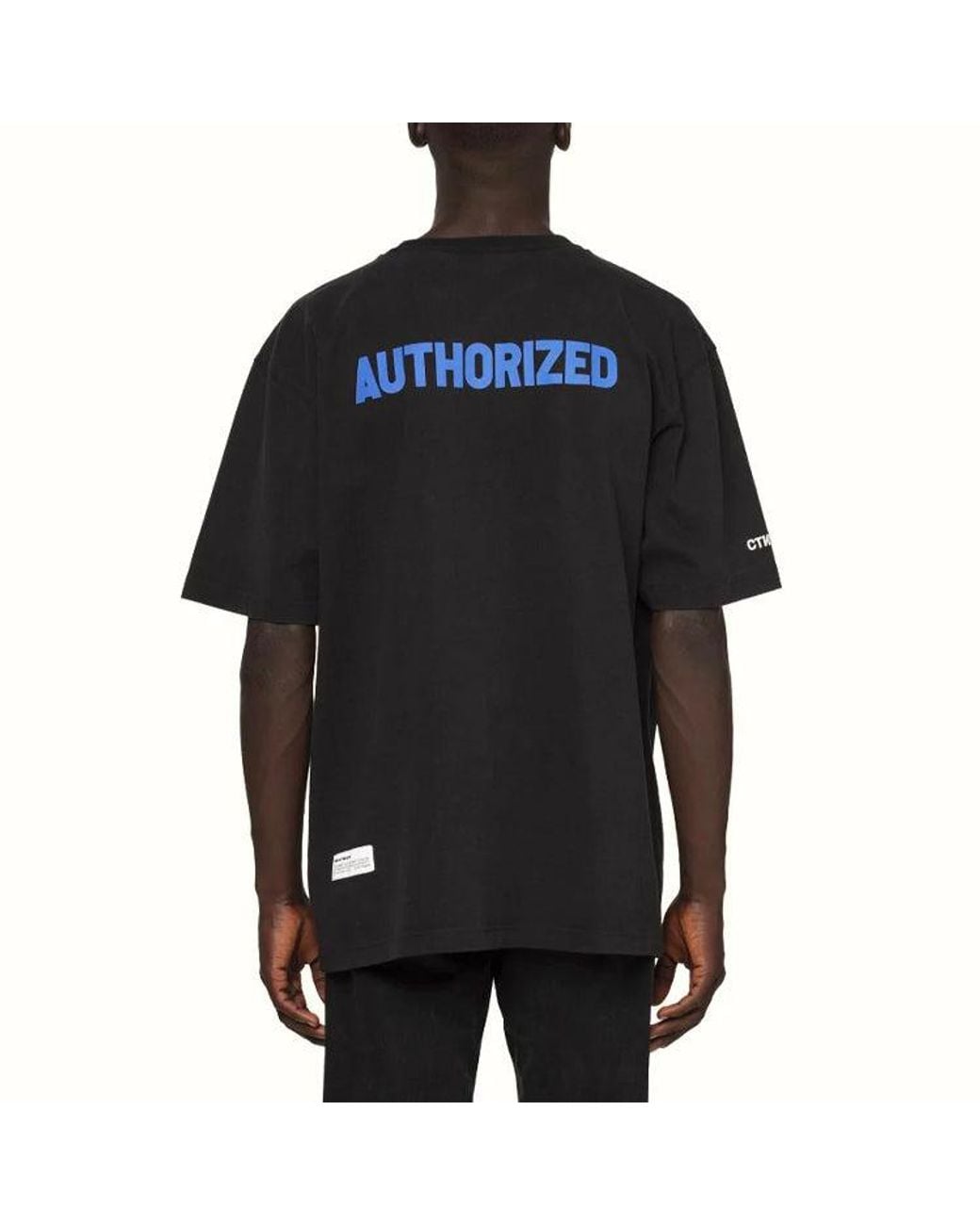 Heron Preston Black Logo Print Af Oversized T-Shirt for men