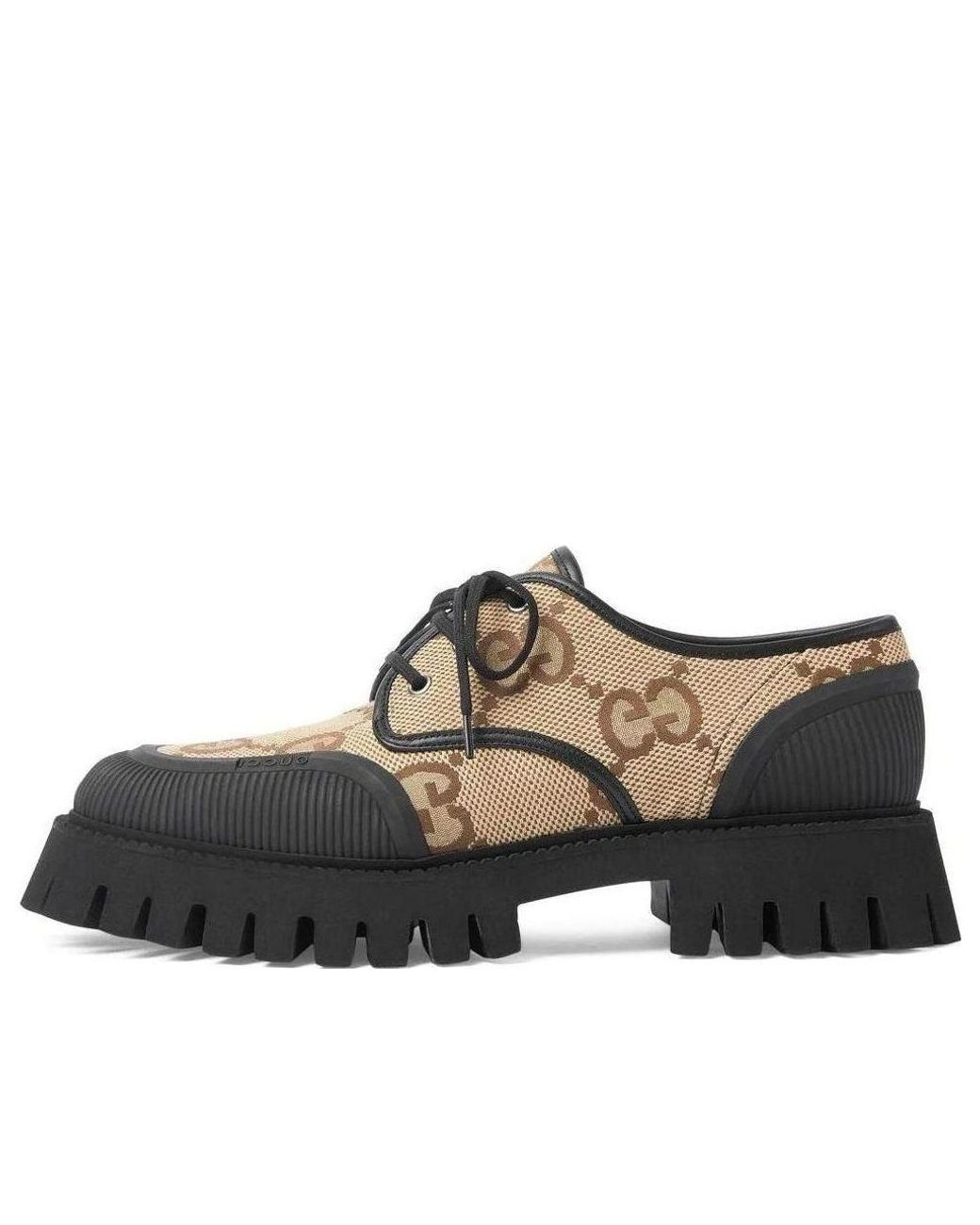 Gucci Brown (Wmns) Maxi Gg Lace-Up Shoes