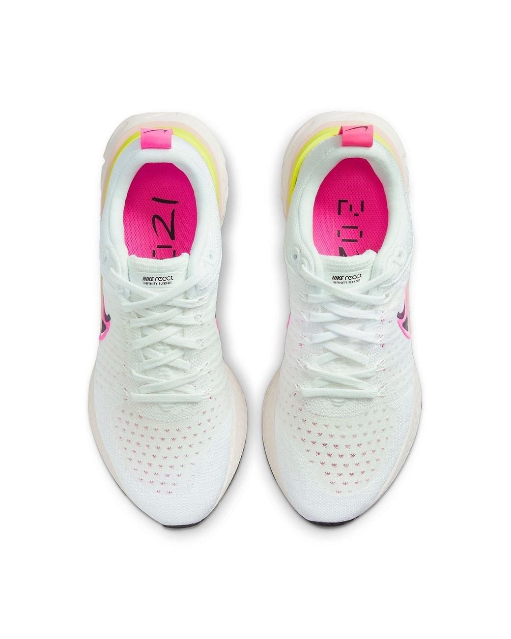 Nike White React Infinity Run Flyknit 2