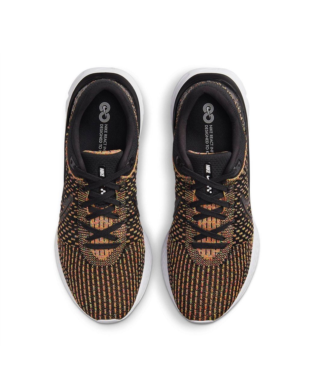 Nike Black React Infinity Run Flyknit 3 Multi' for men