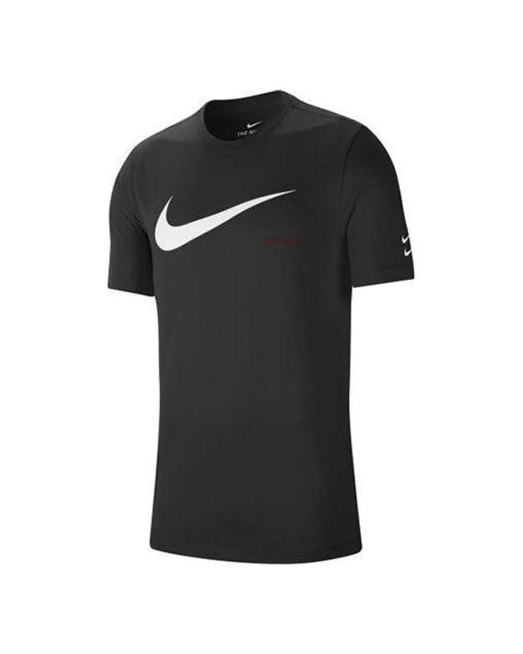 Nike Black Sportswear Large Logo Printing Casual Sports Short Sleeve for men