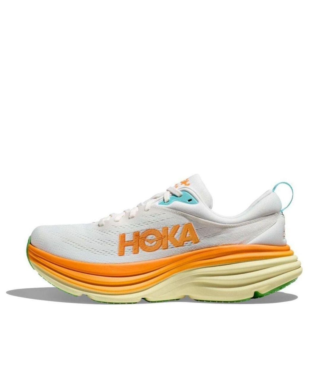 Hoka One One White Bondi 8 'Blanc De Blanc Solar' for men