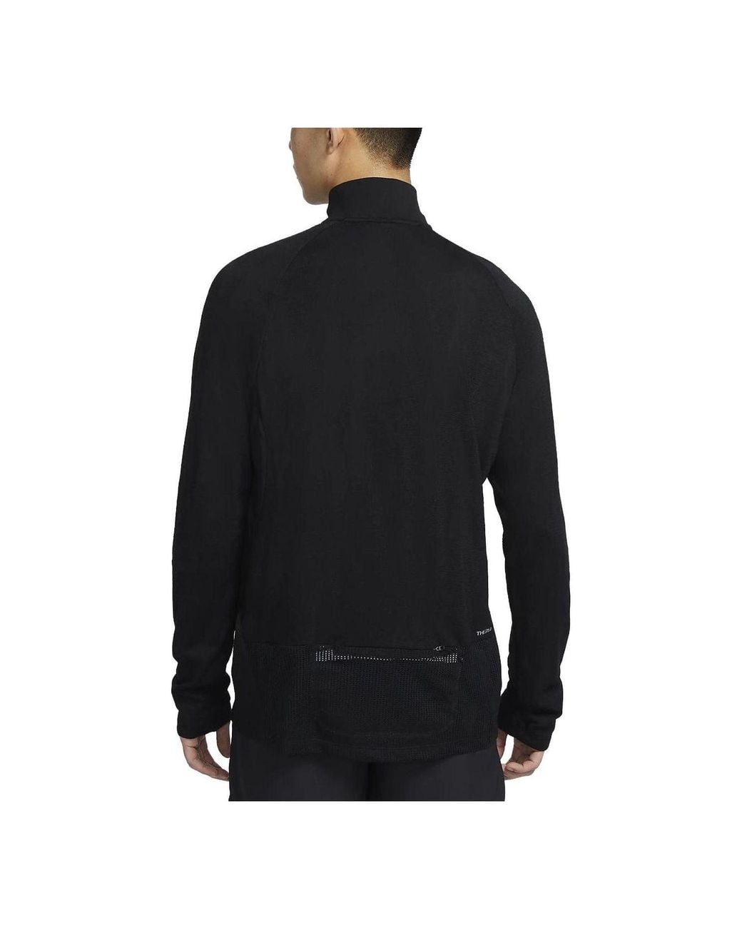 Nike Black Therma-Fit Repel Element 1/2 Zip Long Sleeve T-Shirt for men
