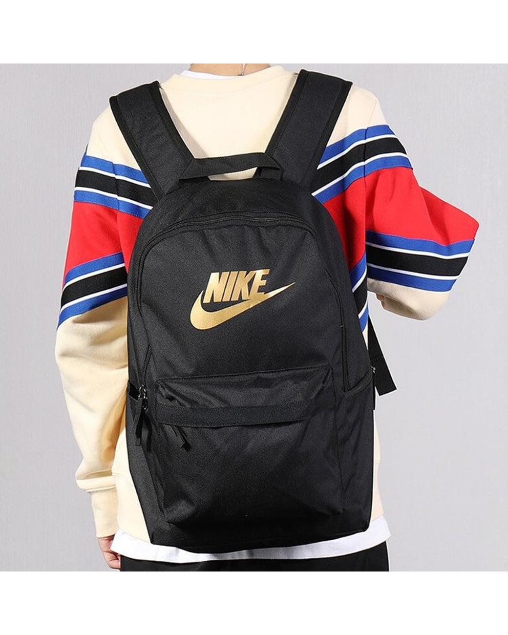 Nike Black Heritage 2.0 Backpack Metallic'