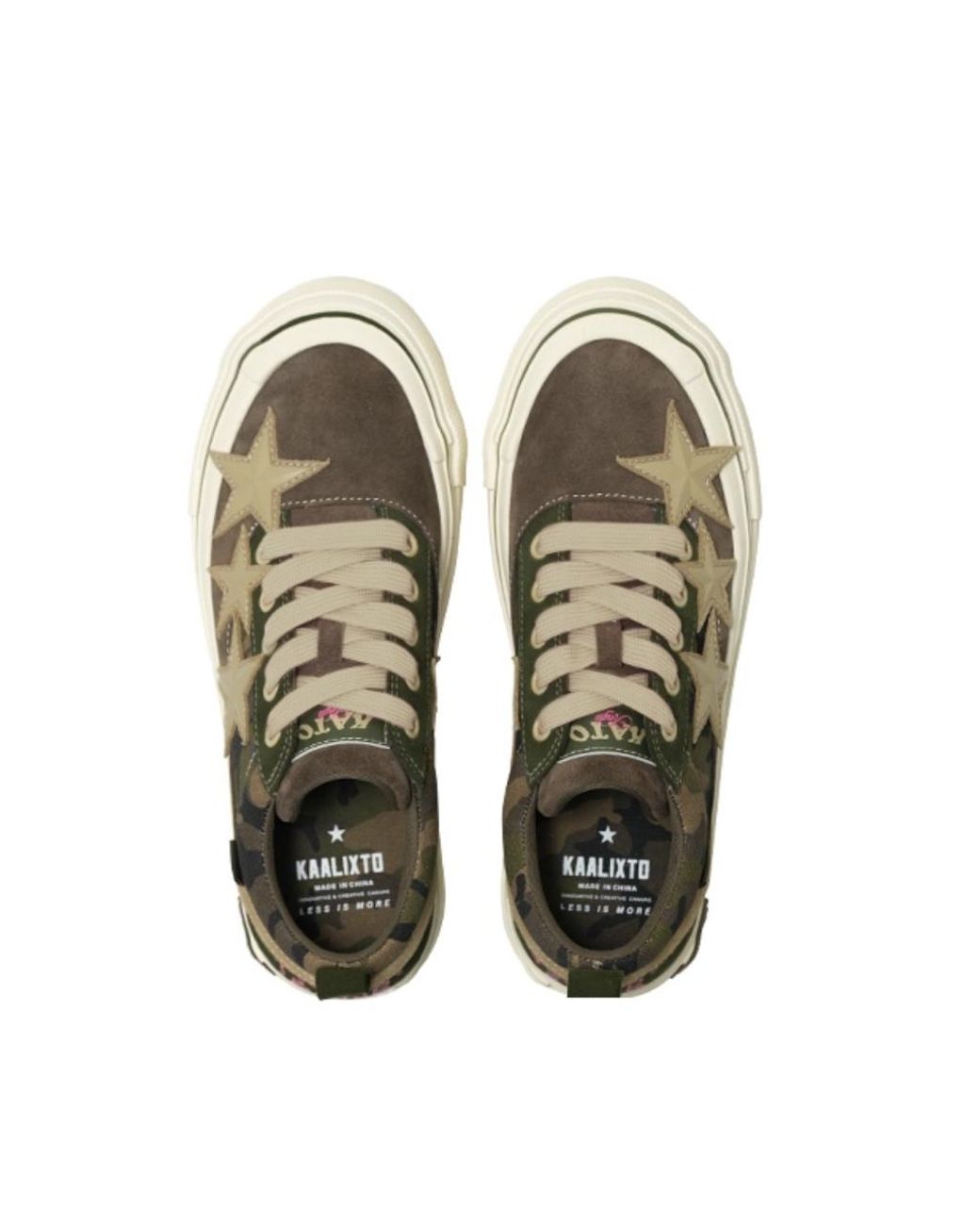 KAALIXTO Natural Skateboarding Canvas Low 'Camouflage' for men