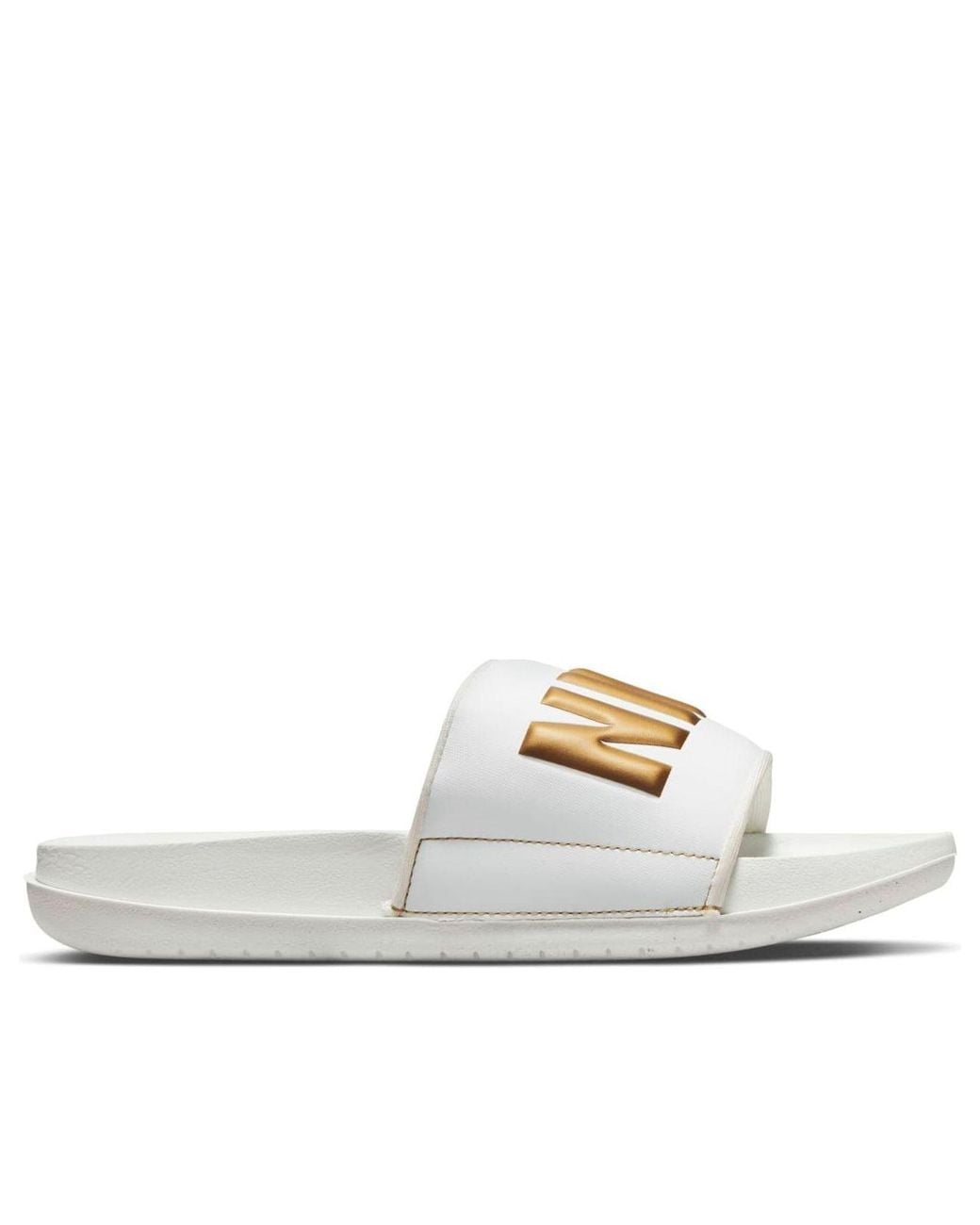 Nike White (Wmns) Offcourt Slide 'Summit Metallic'