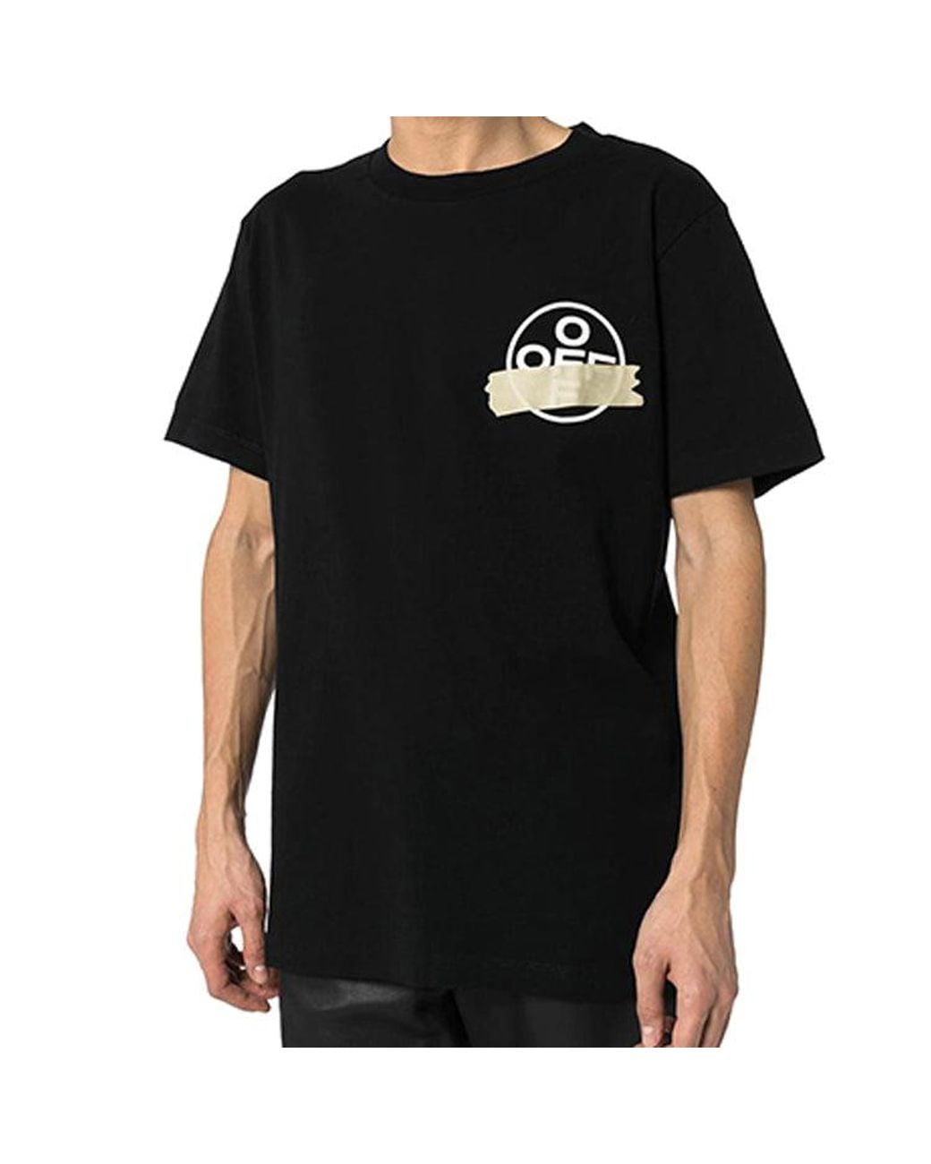Off-White c/o Virgil Abloh Black Arrows Sketch Tape Short Sleeve for men
