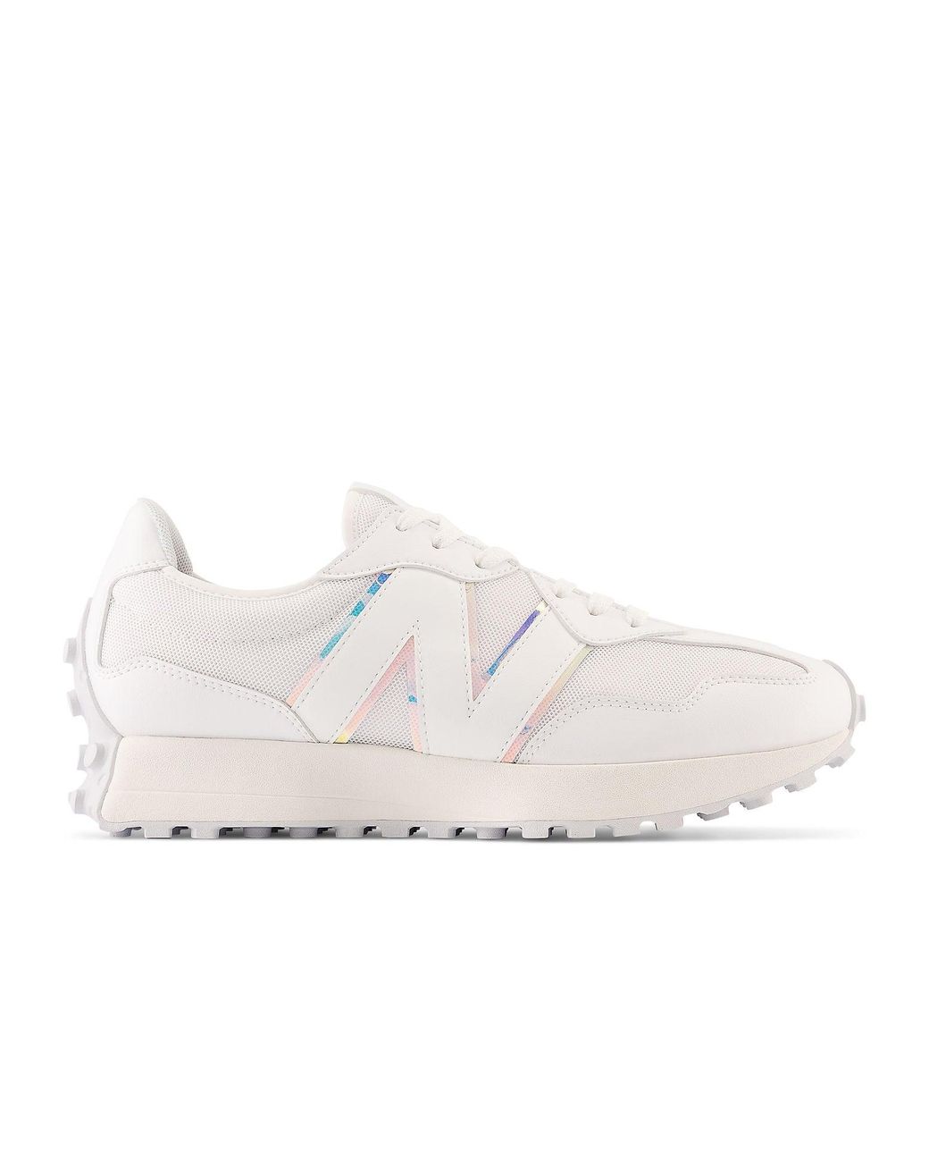 New Balance White 327 Iridescent' for men
