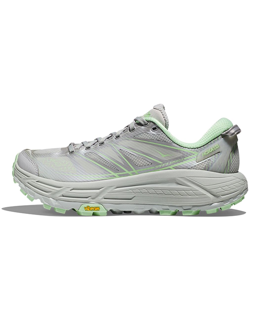Hoka One One Gray Mafate Speed 2 'Light Mint' for men