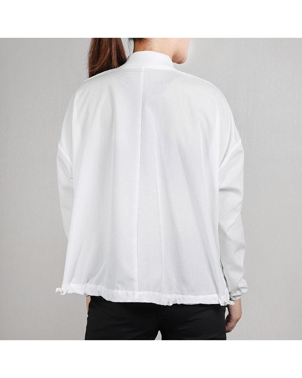 Nike White (Wmns) Casual Outdoor Sports Windbreaker