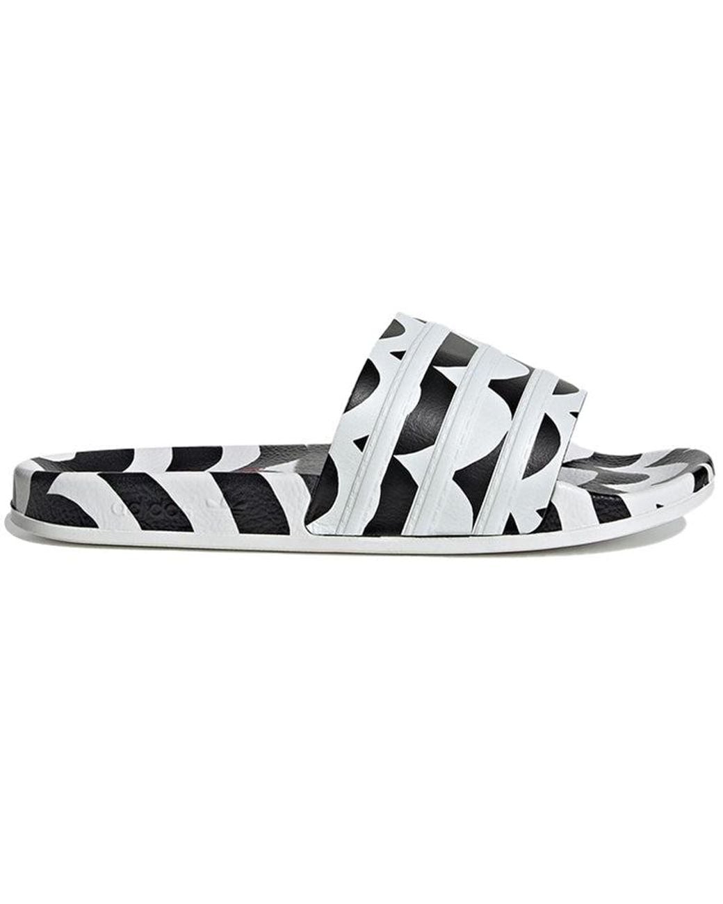 Adidas Black (Wmns) Marimekko X Adilette Slide 'Laine Wave'