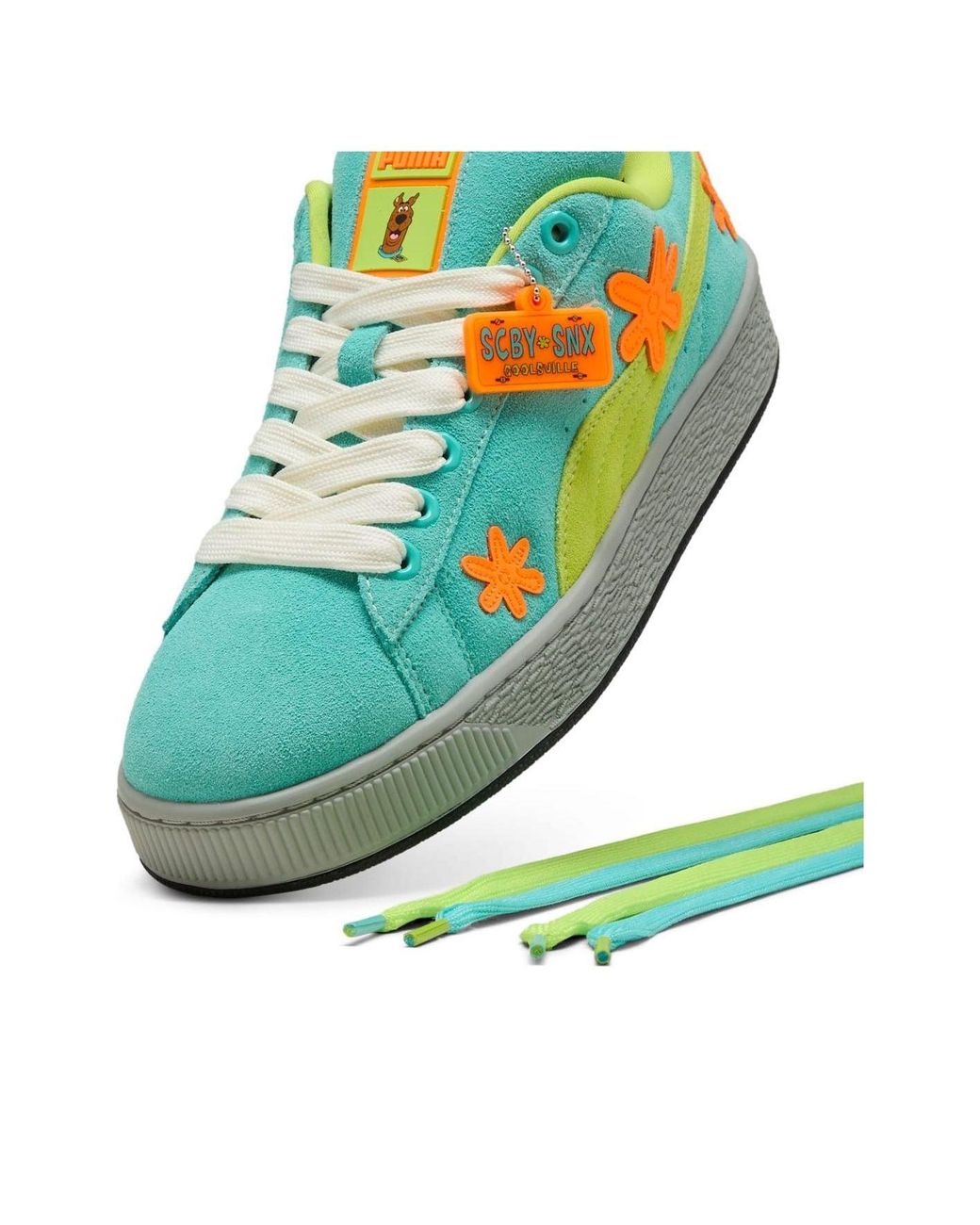 PUMA Blue Hoops X Scooby Doo Suede Xl Sneakers Lime Smash/Aquatic/Heat Fire for men