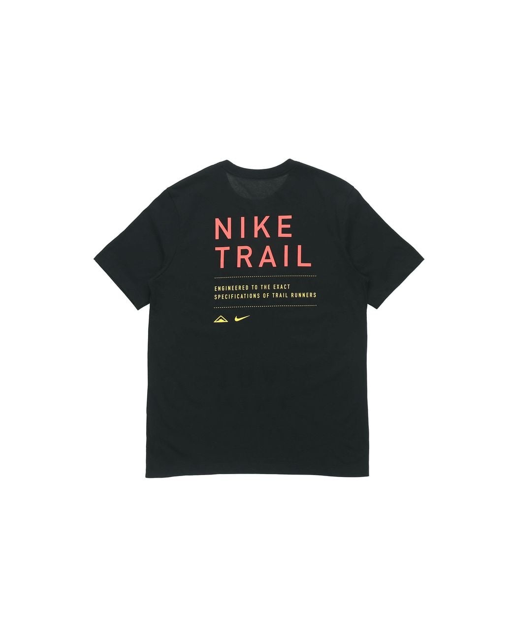 Nike Black Dri-Fit Trail Logo Printed Sports Tee for men