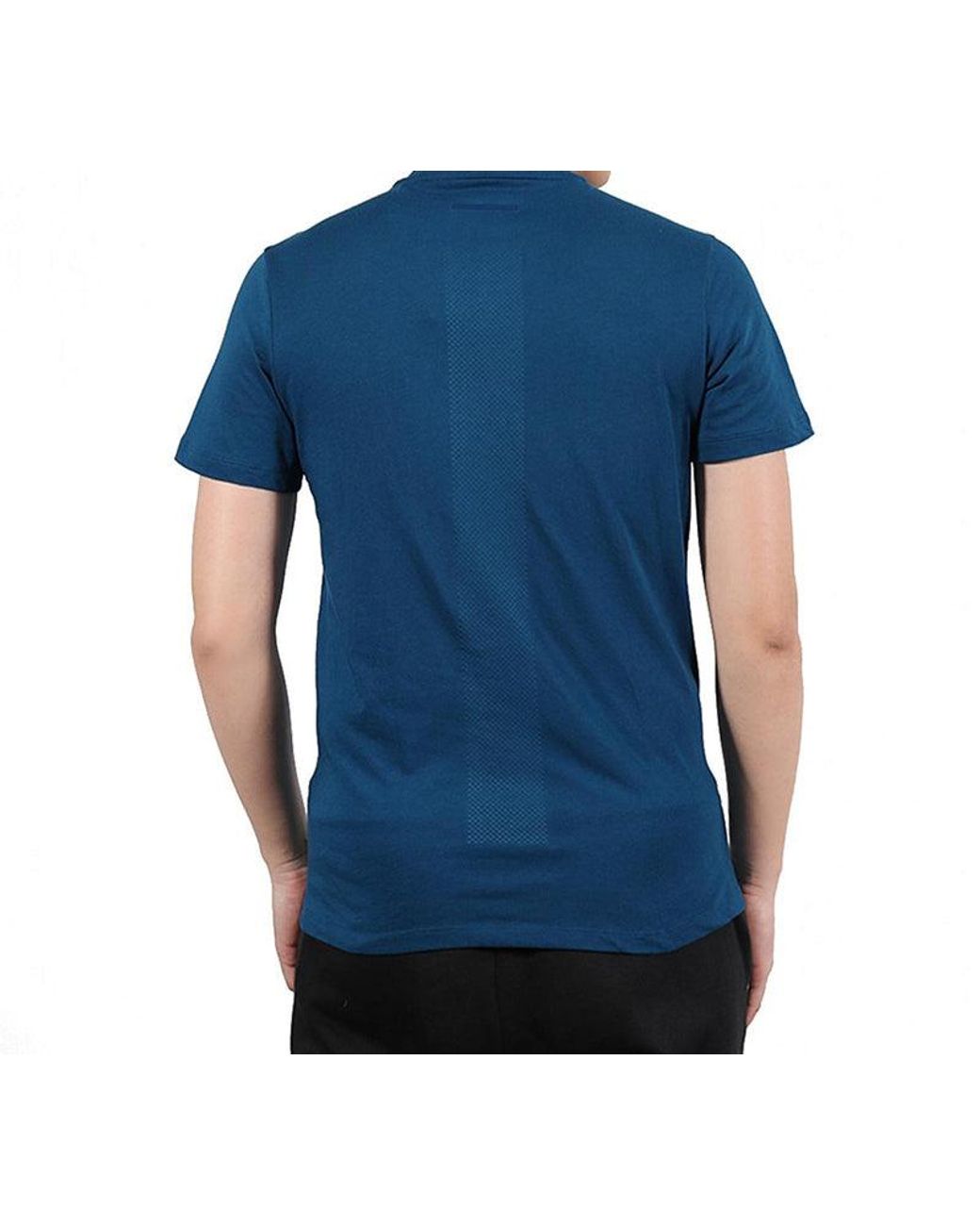 Adidas Blue Run It Tee Soft Sports Round Neck Short Sleeve for men