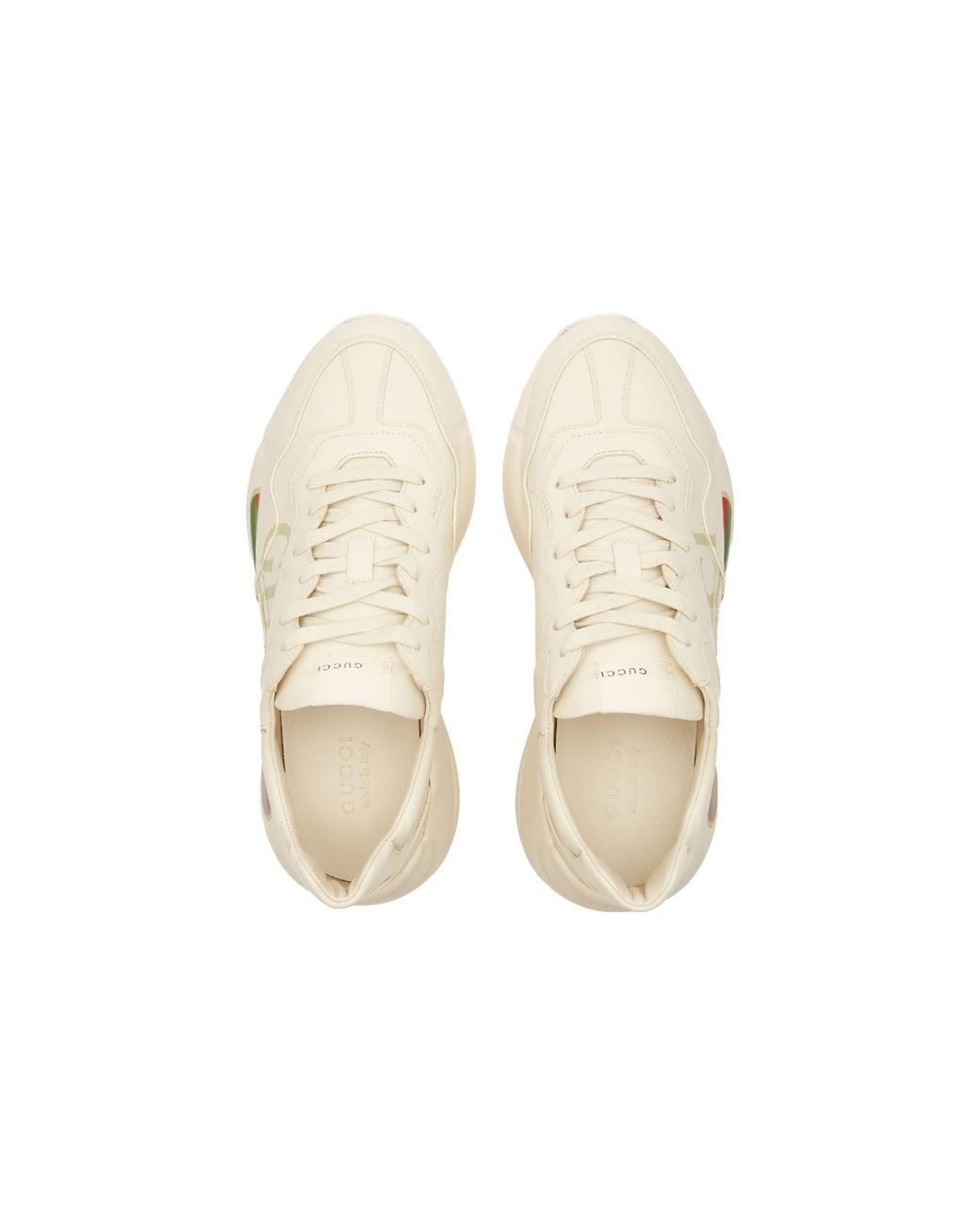 Gucci White Rhython Leather Sneaker 'Logo' for men