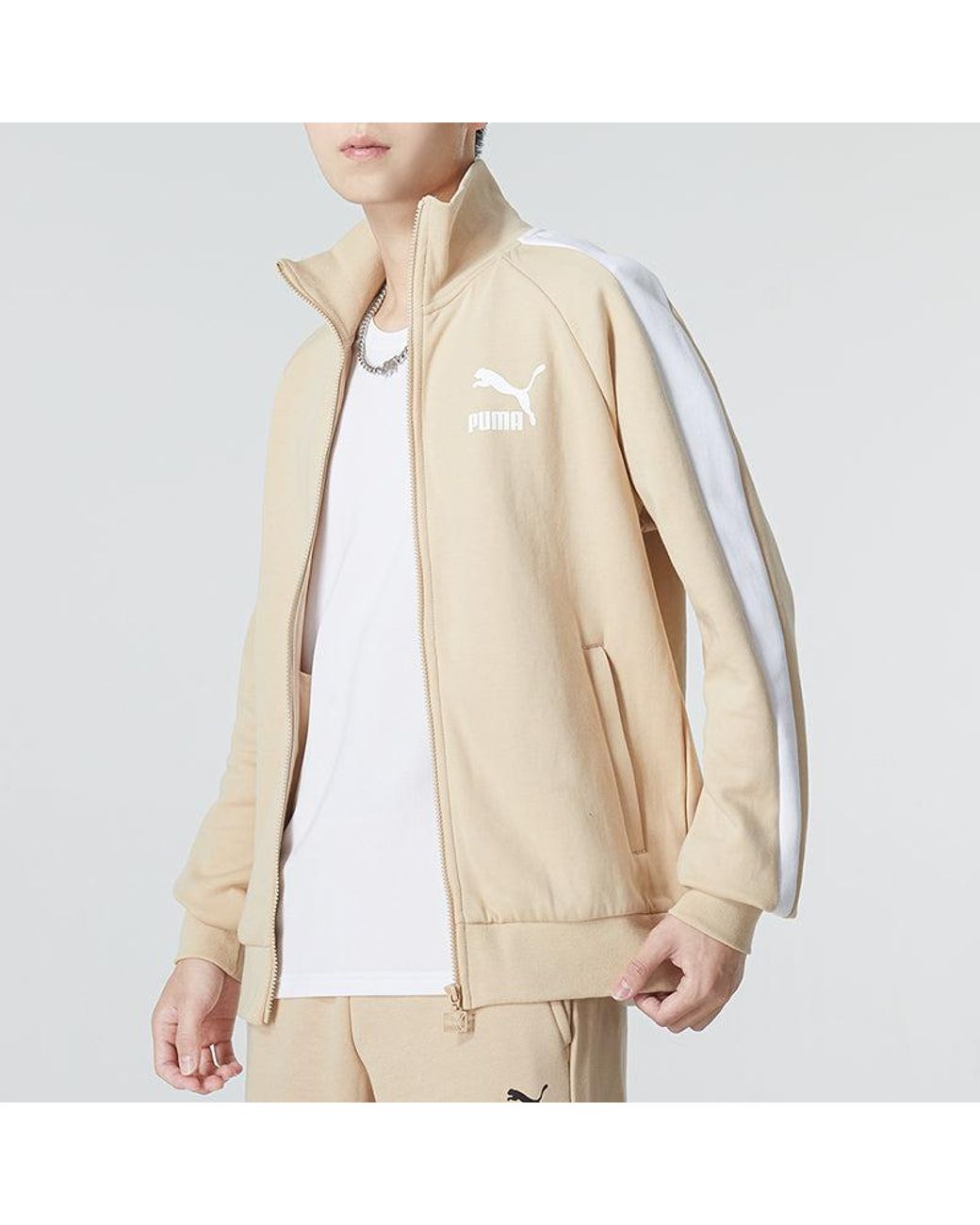 PUMA Natural Iconic T7 Track Jacket Dk for men