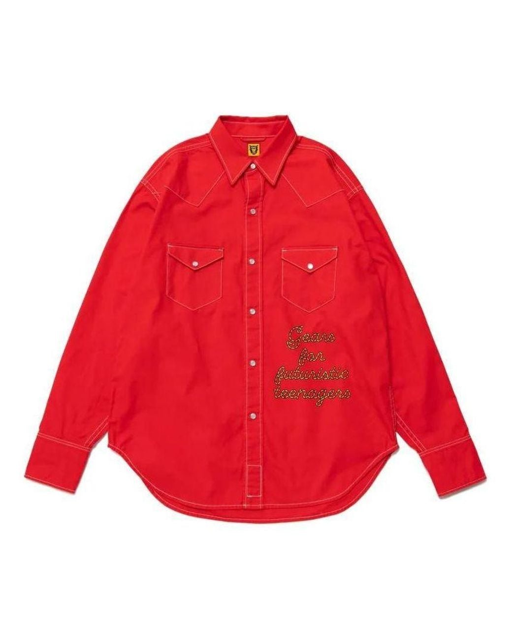Human Made Red Western Shirt for men