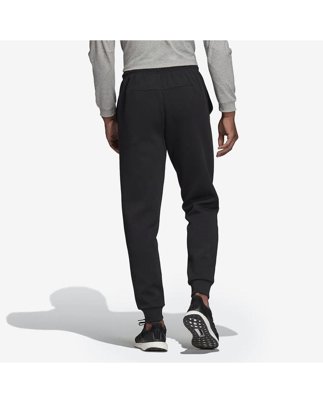 Adidas Black Mh Plain Pnt Sports Knit Long Pants for men