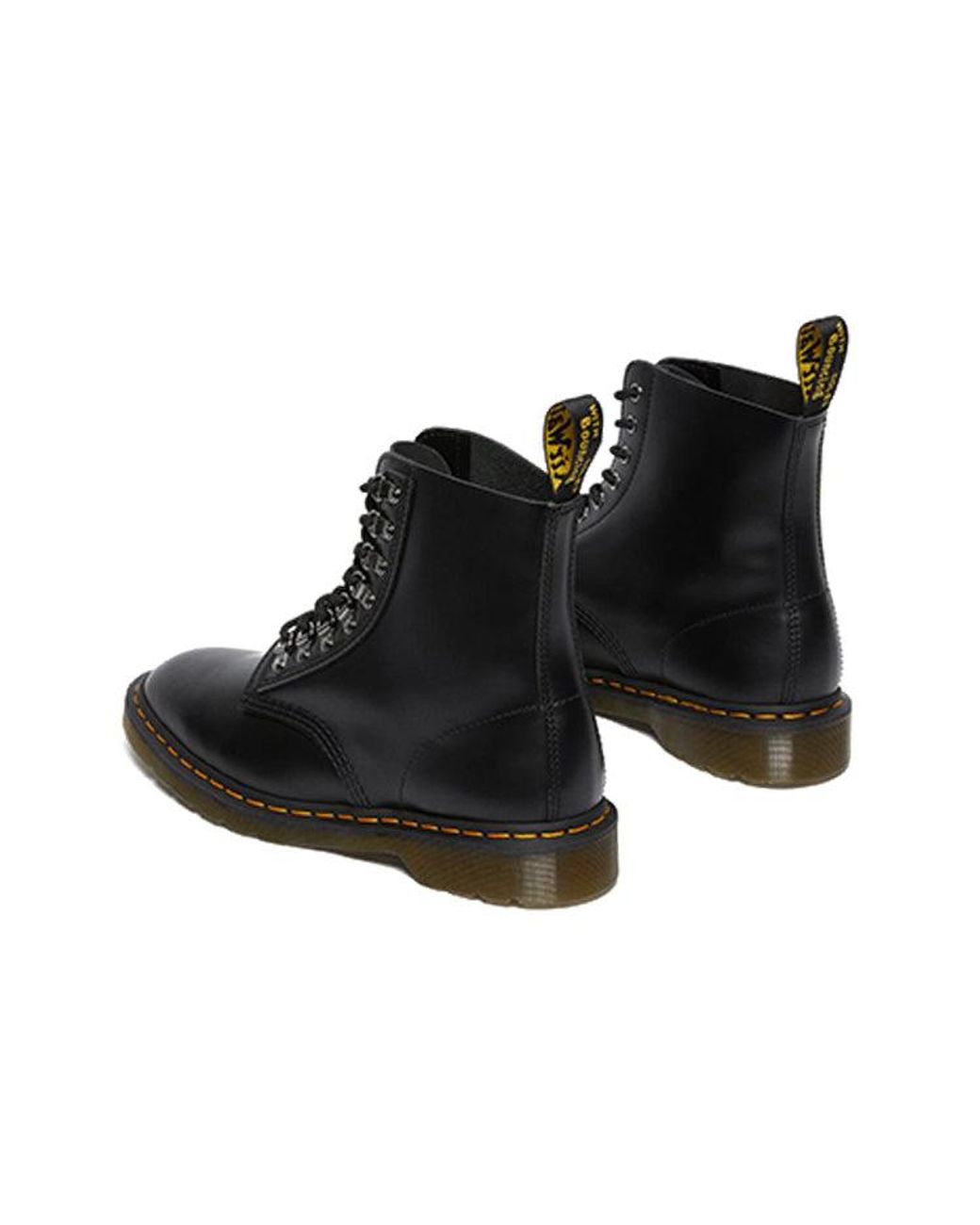 Dr. Martens Black 1460 Pascal Verso Smooth Leather Lace Up Boots