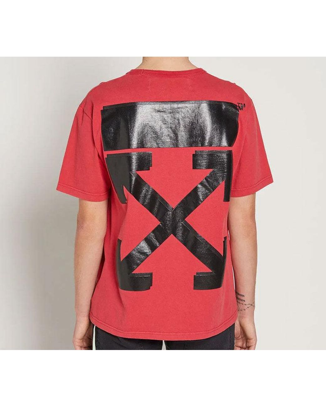 Off-White c/o Virgil Abloh Red X Champion Virgil Abloh Champion Tee for men