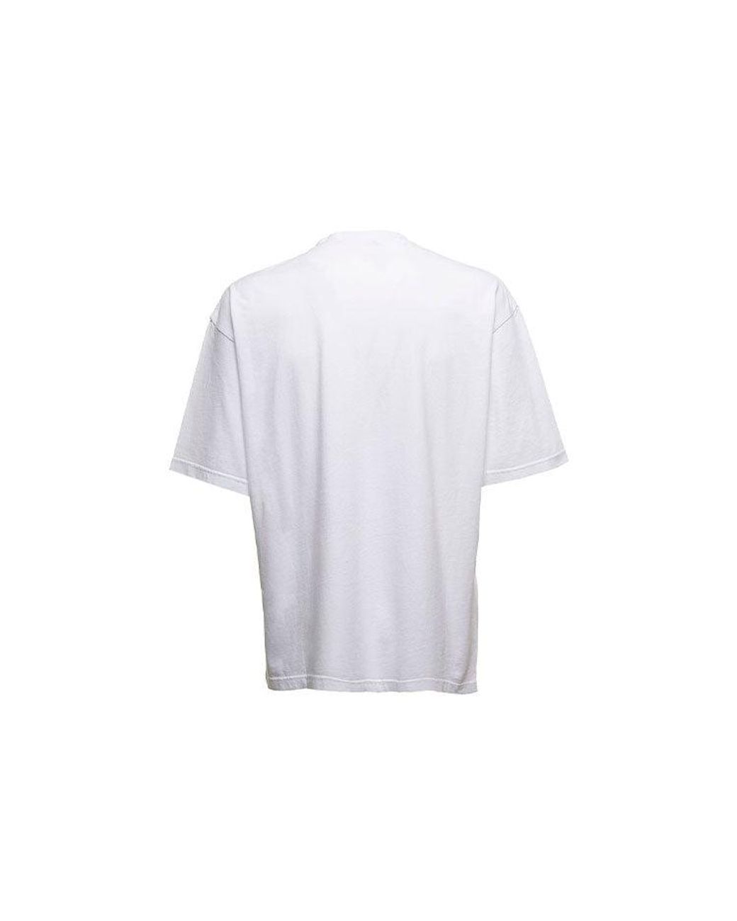 Balenciaga White Script Logo T-Shirt for men
