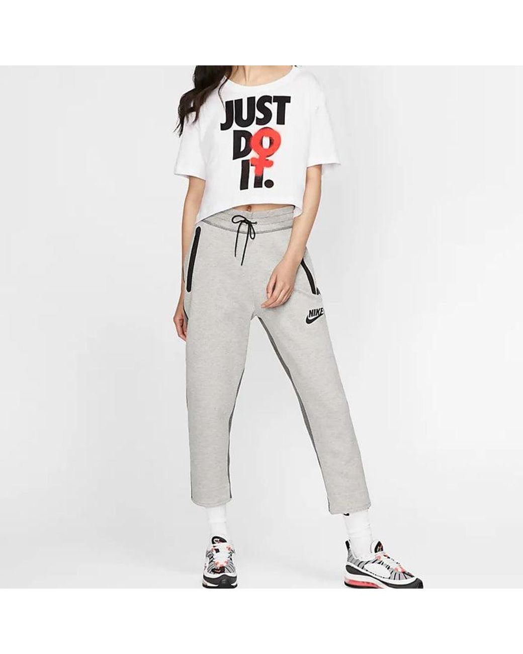 Nike White (Wmns) Nsw Rebel Crop Short Sleeve