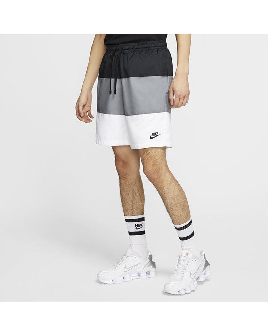 Nike Gray Sportswear City Edition Woven Breathable Casual Shorts for men