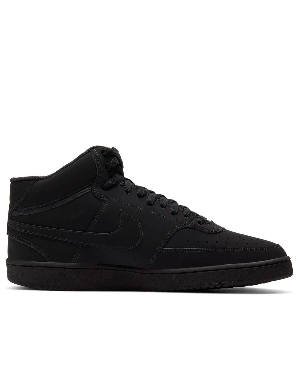Nike Black Court Vision Mid Shoes for men