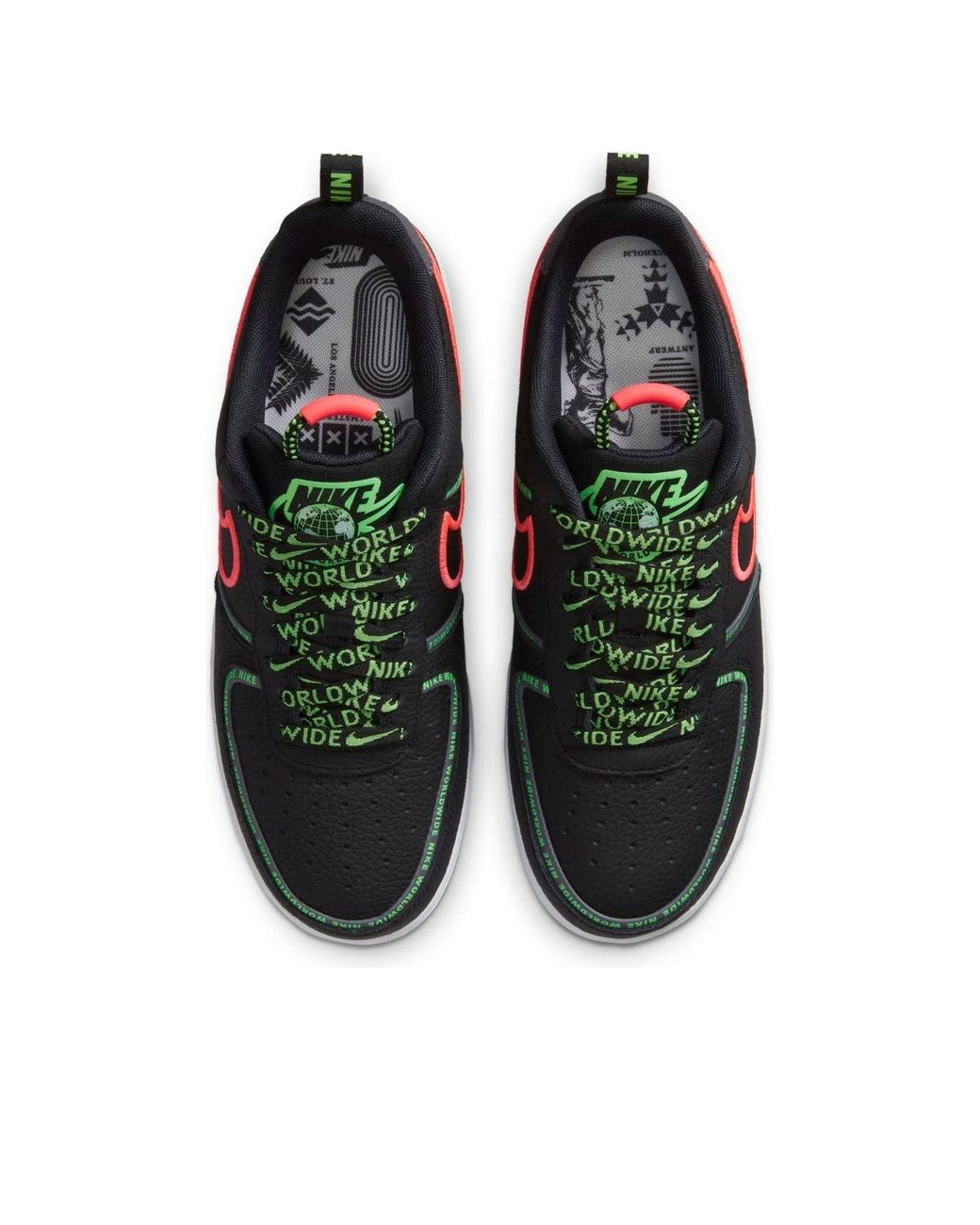 Nike Black Air Force 1 '07 Premium 'Worldwide Pack for men