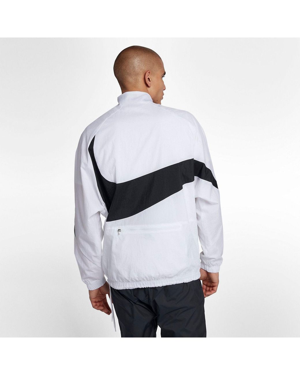 Nike White Swoosh Half-Zip Jacket for men