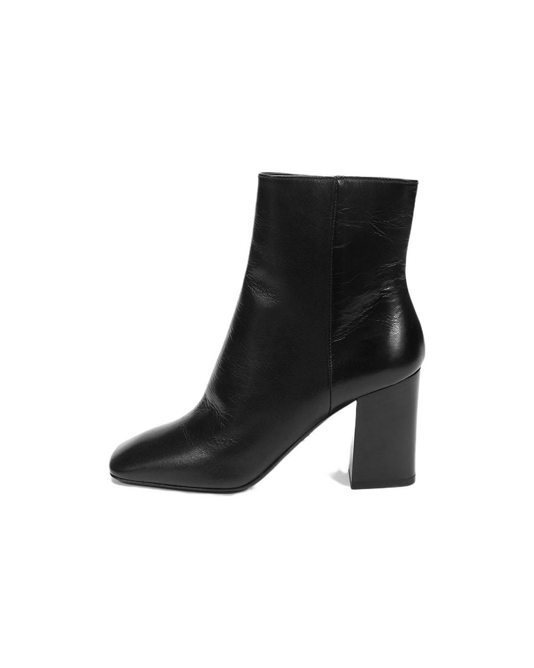 Prada Black (Wmns) Leather Square Toe Ankle Pumps