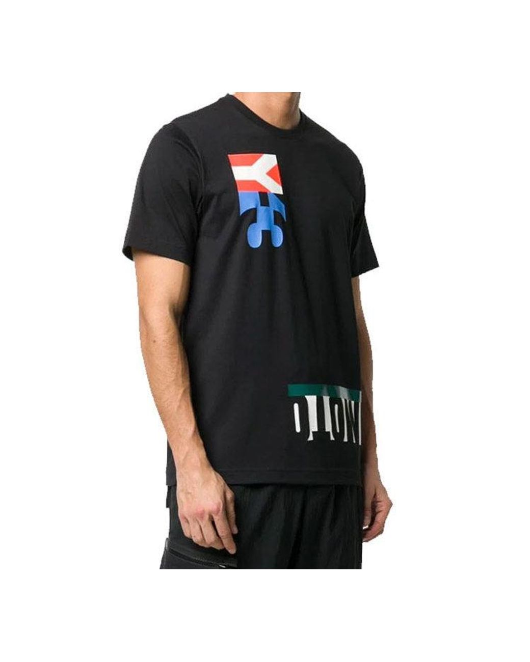 Adidas Black Y-3 Multi Block Graphic Printing Tee