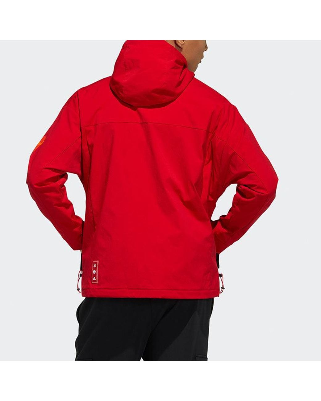 Adidas Red Cny Jkt New Year's Edition Casual Sports Hooded Jacket for men