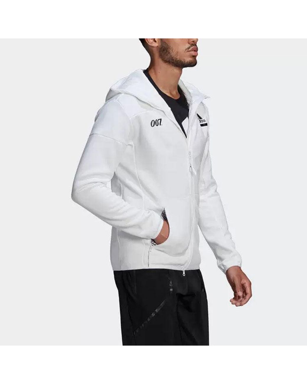 Adidas White Z.N.E. X James Bond 007 Jacket for men