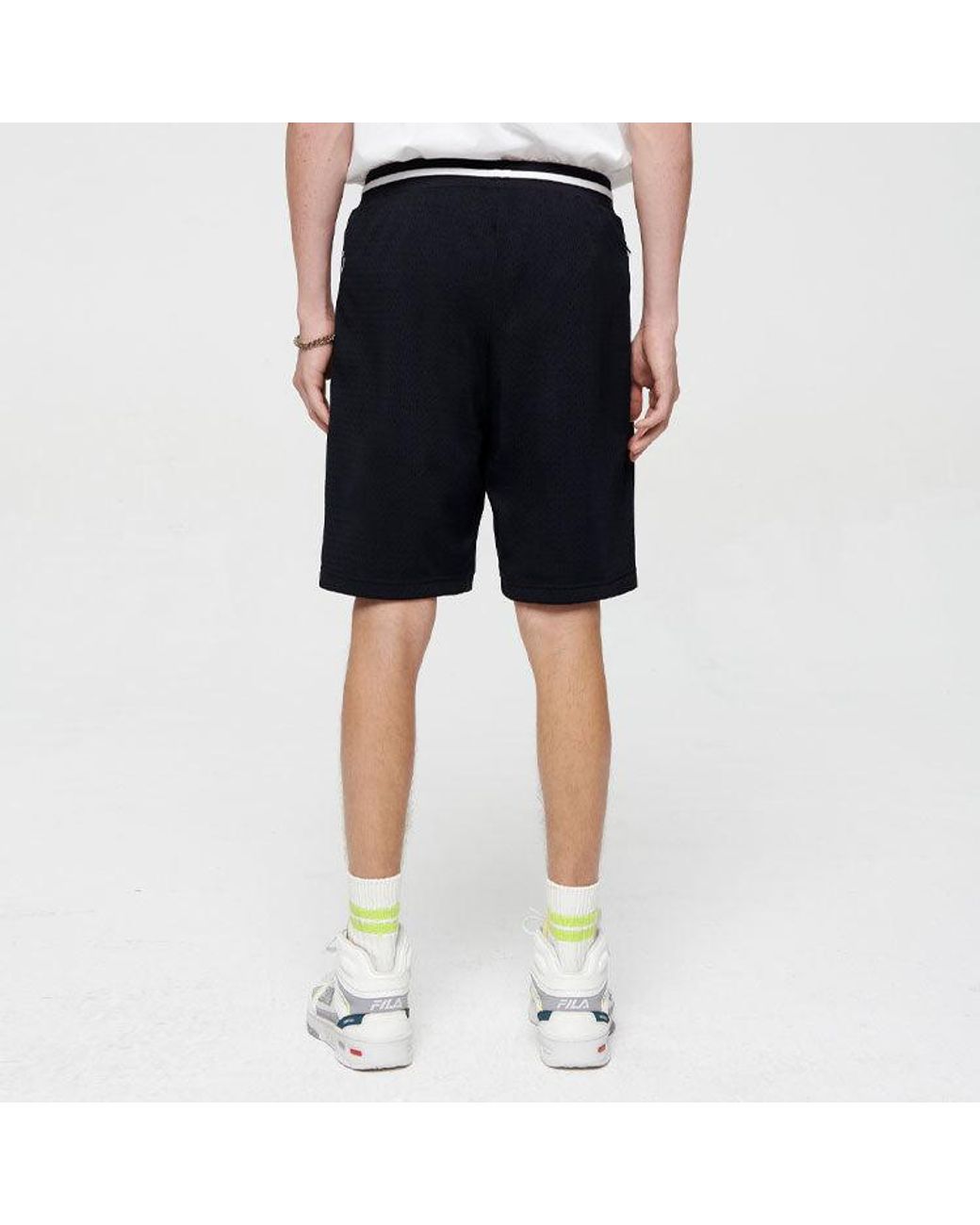 Fila Black Basketball Sports Shorts for men