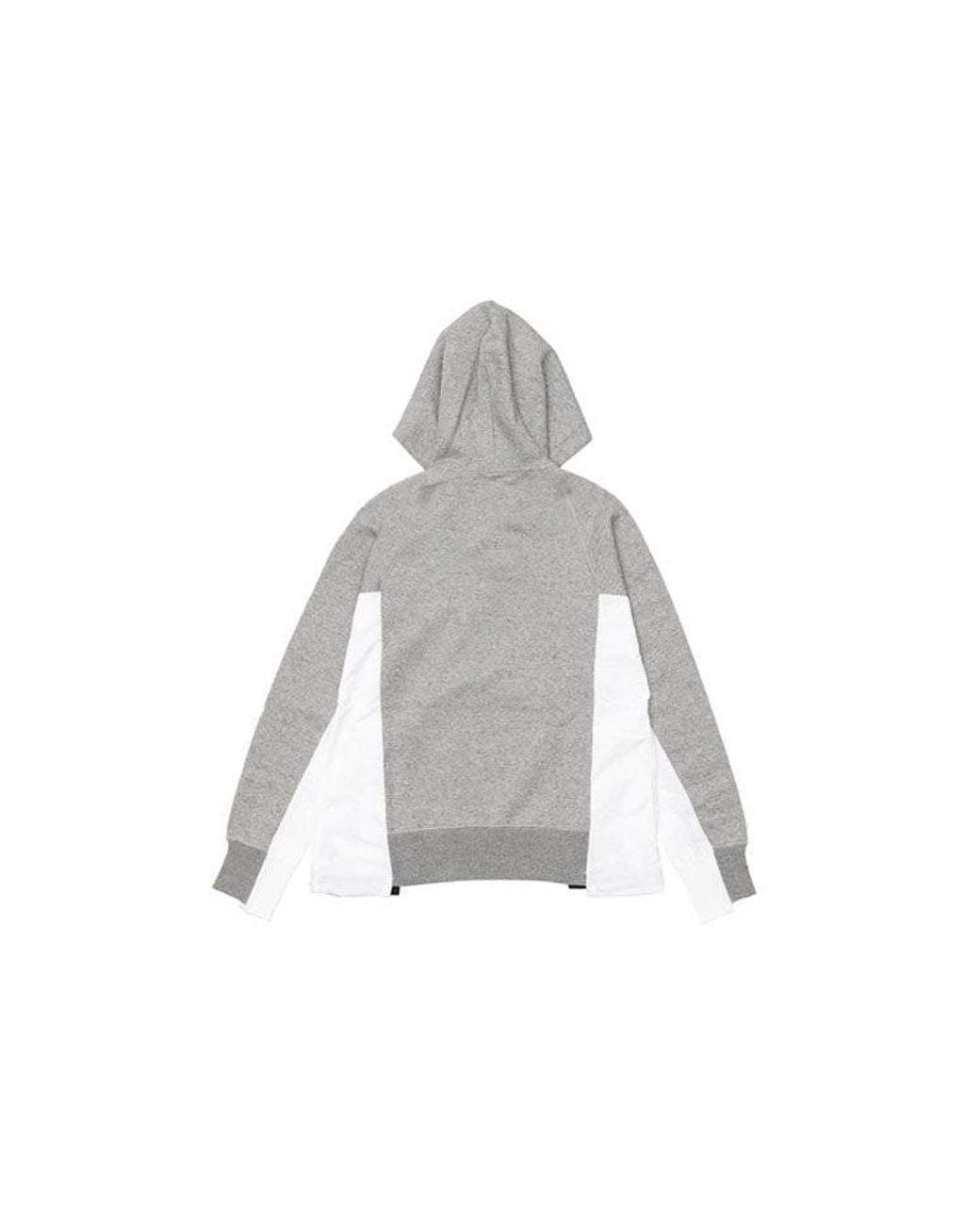 Nike Gray X Sacai Logo Hoodie Asia Sizing for men
