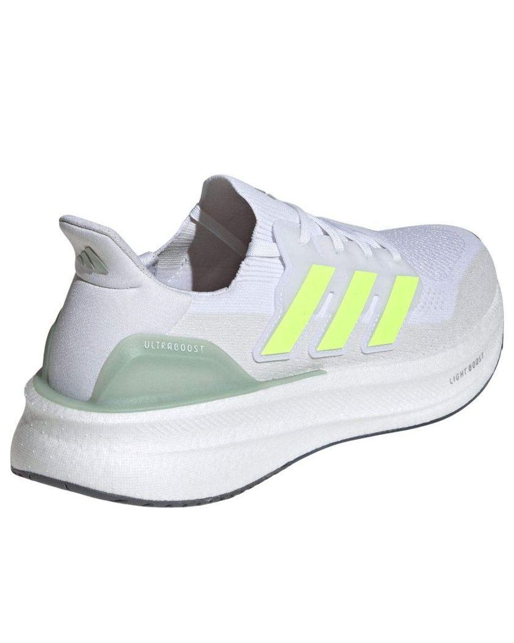 Adidas White Ultraboost 5 Lucid Lemon' for men