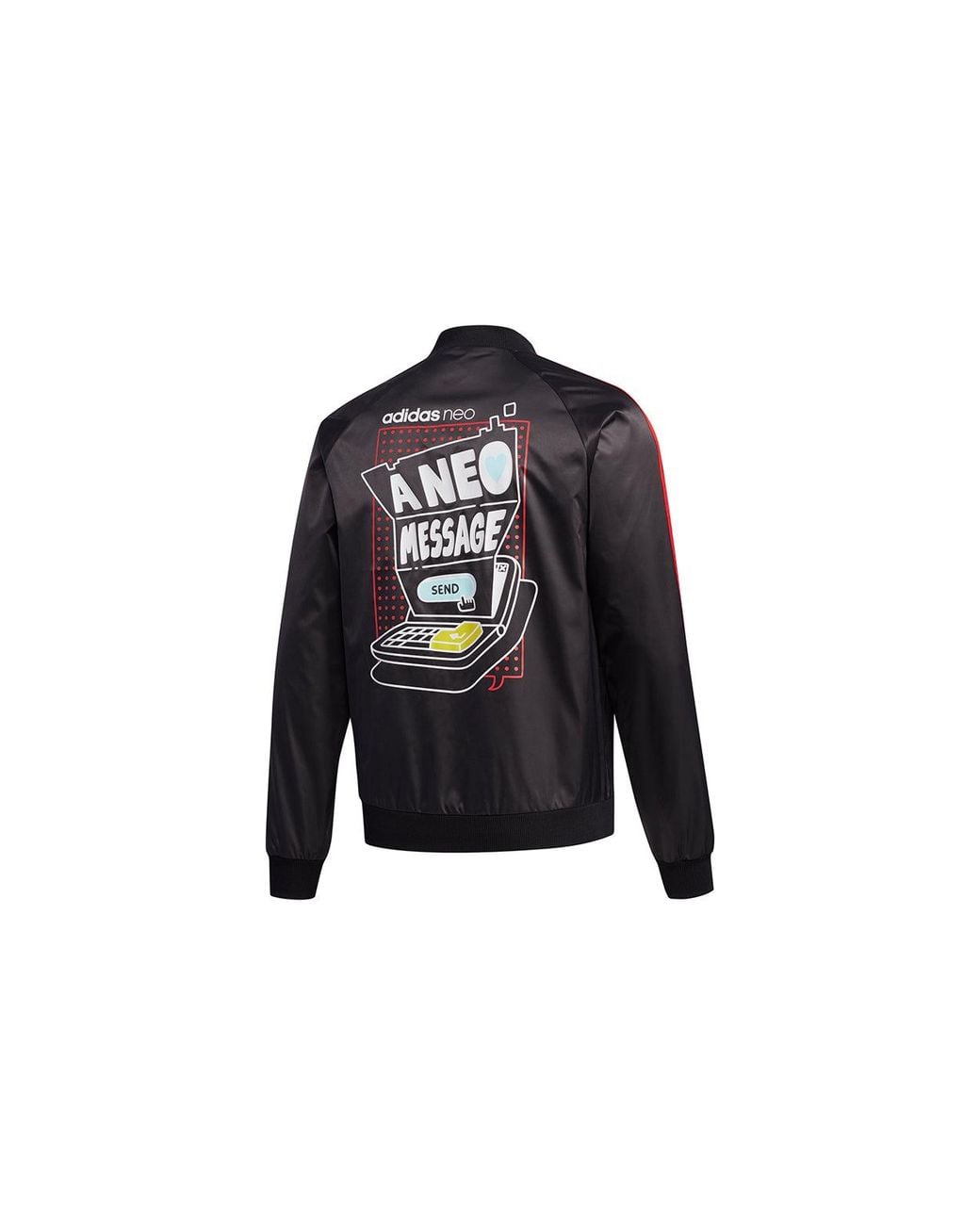 Adidas Black Neo Vlday Jkt Logo Printing Sports Jacket for men