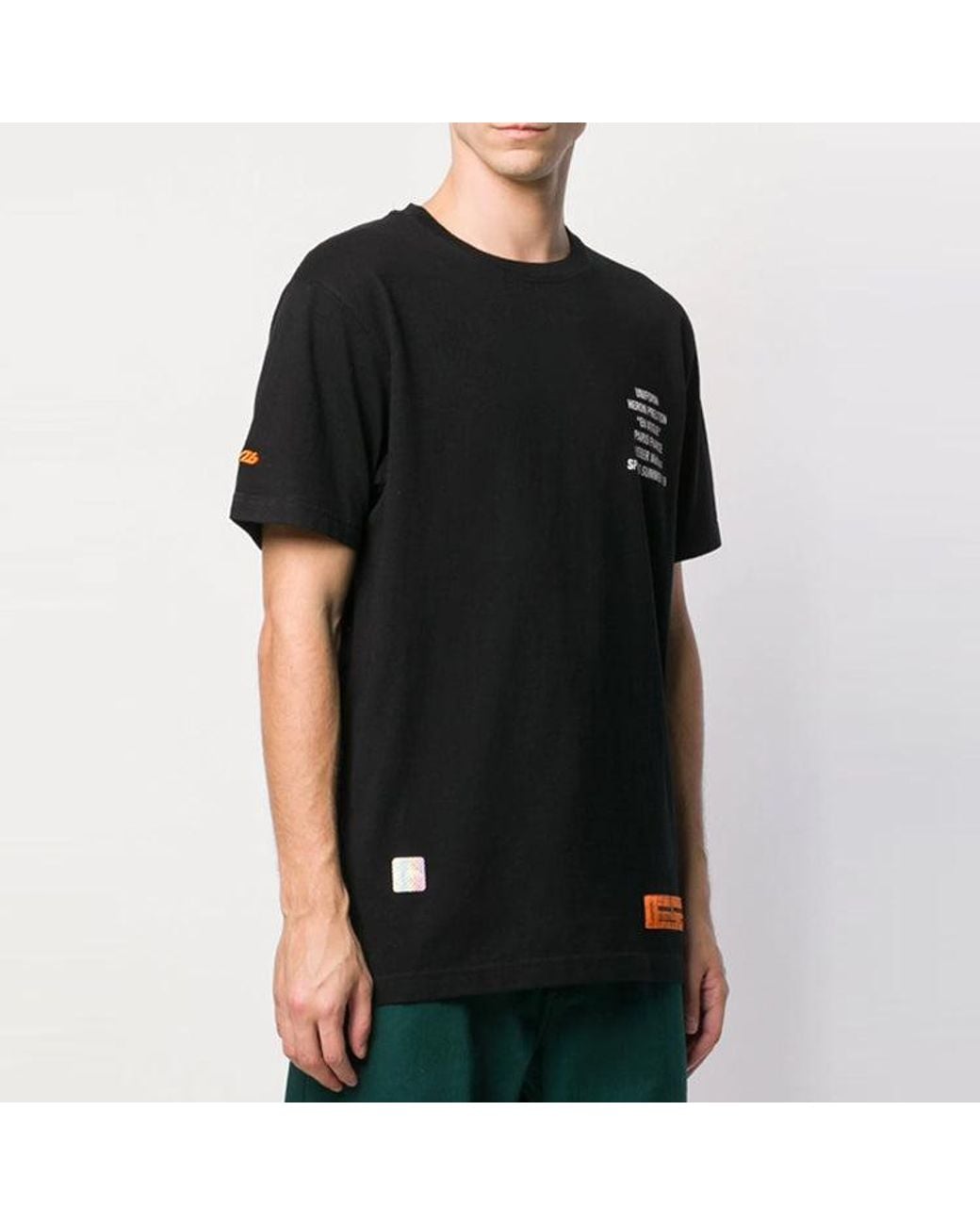 Heron Preston Black Metal Worker T-Shirt for men