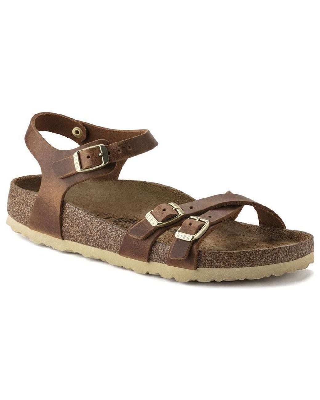 Birkenstock Brown (Wmns) Kumba Oiled Leather Narrow Fit 'Cognac'