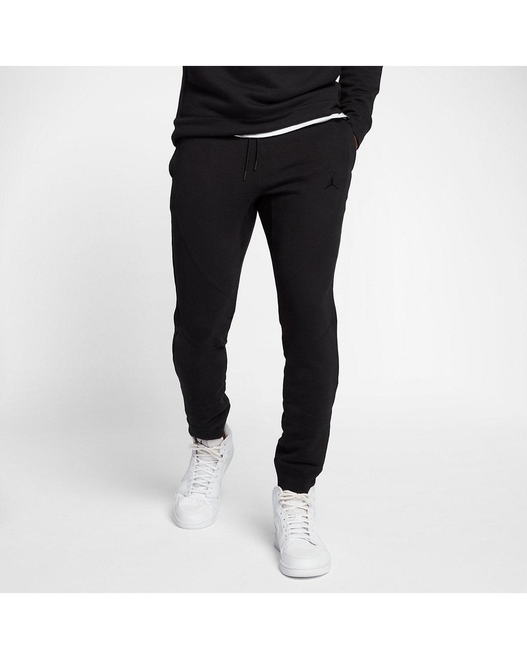 Nike Black Apparel Pants Wings Fleece Pant for men