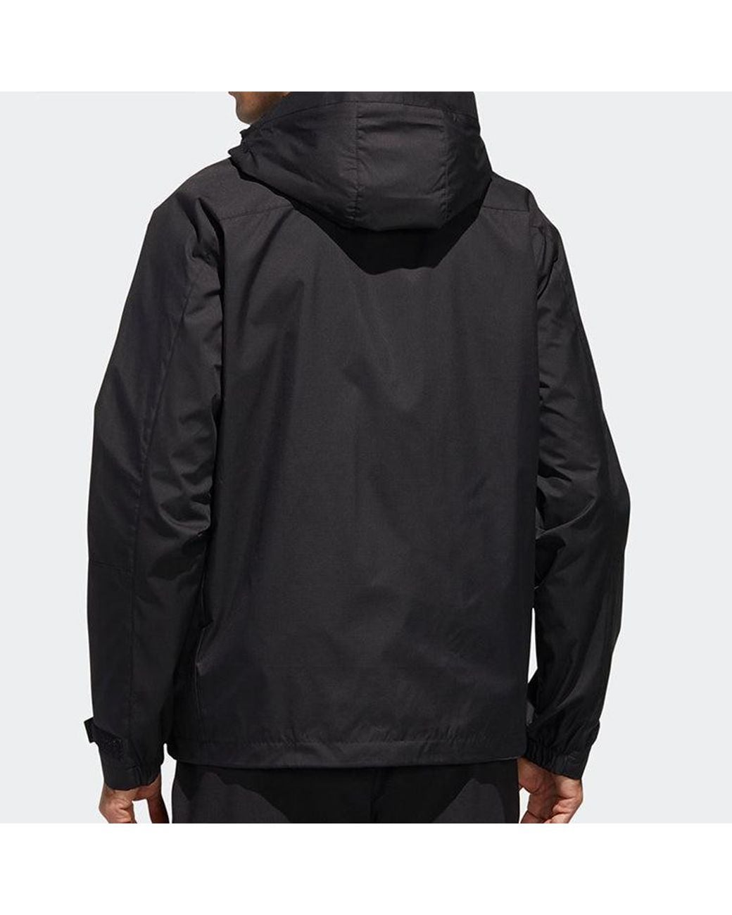Adidas Blue Th Wb Jkt Multiple Pockets Sports Hooded Windbreaker Jacket for men