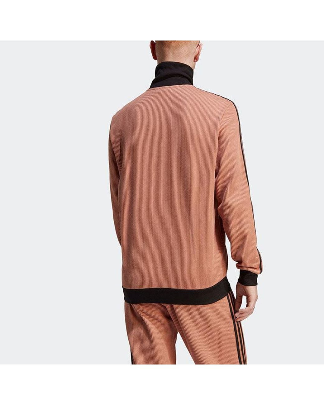 Adidas Pink Originals Adicolor Classics Waffle Beckenbauer Track Jacket 'Clay Strata' for men