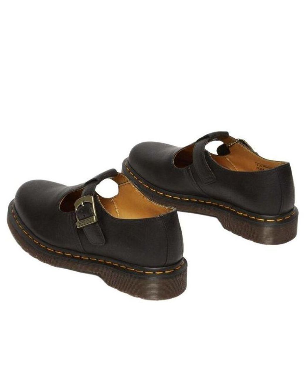 Dr. Martens Brown T-Bar Regency Leather Mary Jane Shoes for men