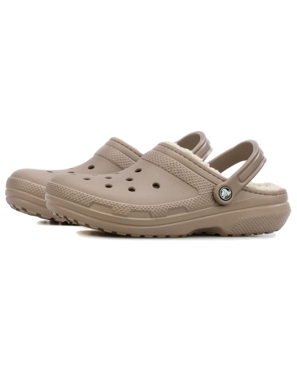 CROCSTM Brown Classic Lined Clogs 'Mushroom Bone' for men