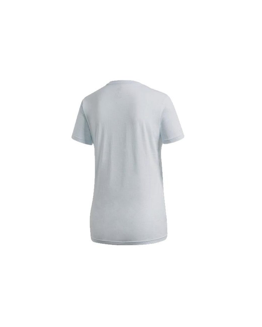 Adidas Blue (Wmns) Logo Printing Round Collar Short Sleeve
