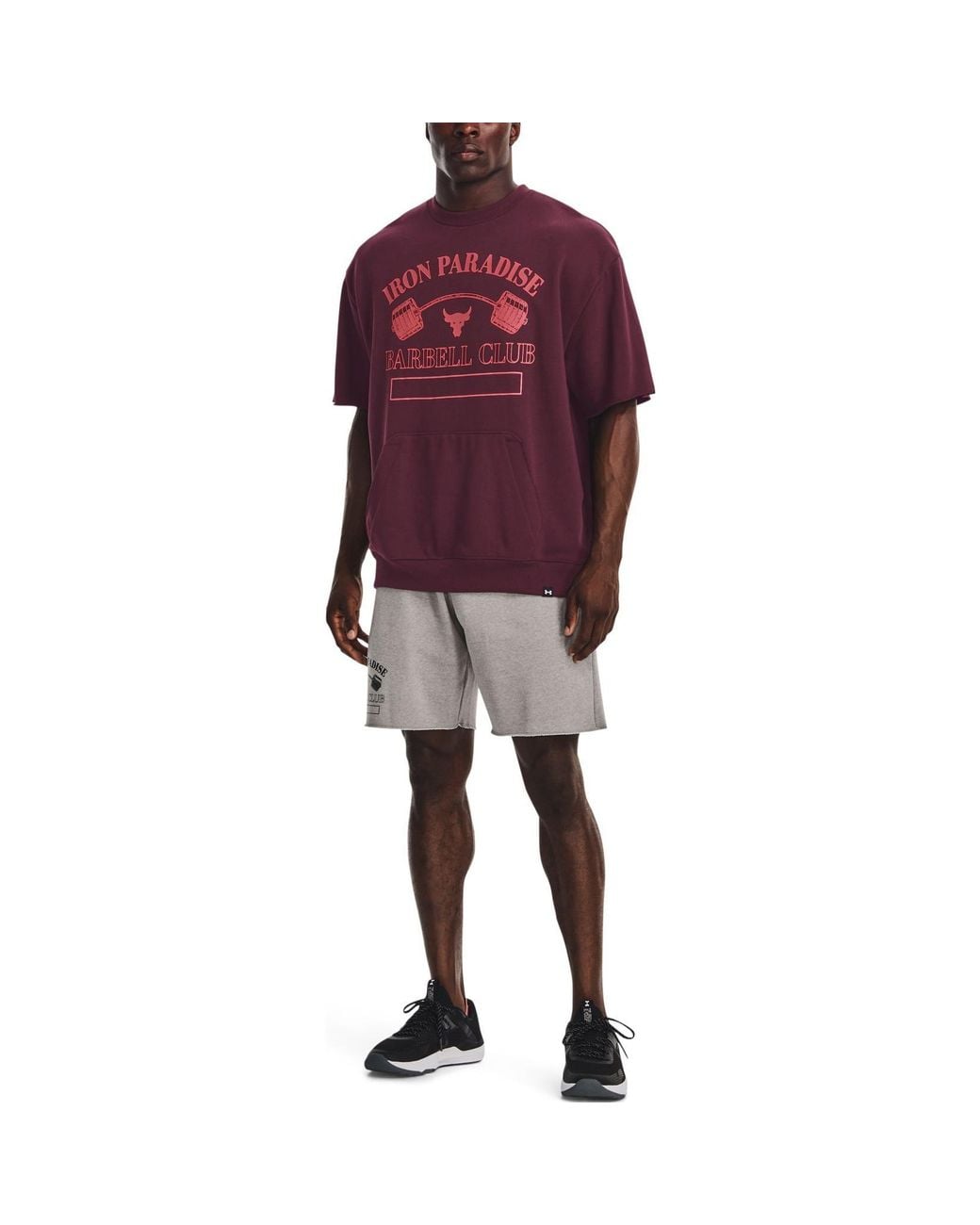 Under Armour Purple Project Rock Graphic T-Shirt 'Cherry' for men