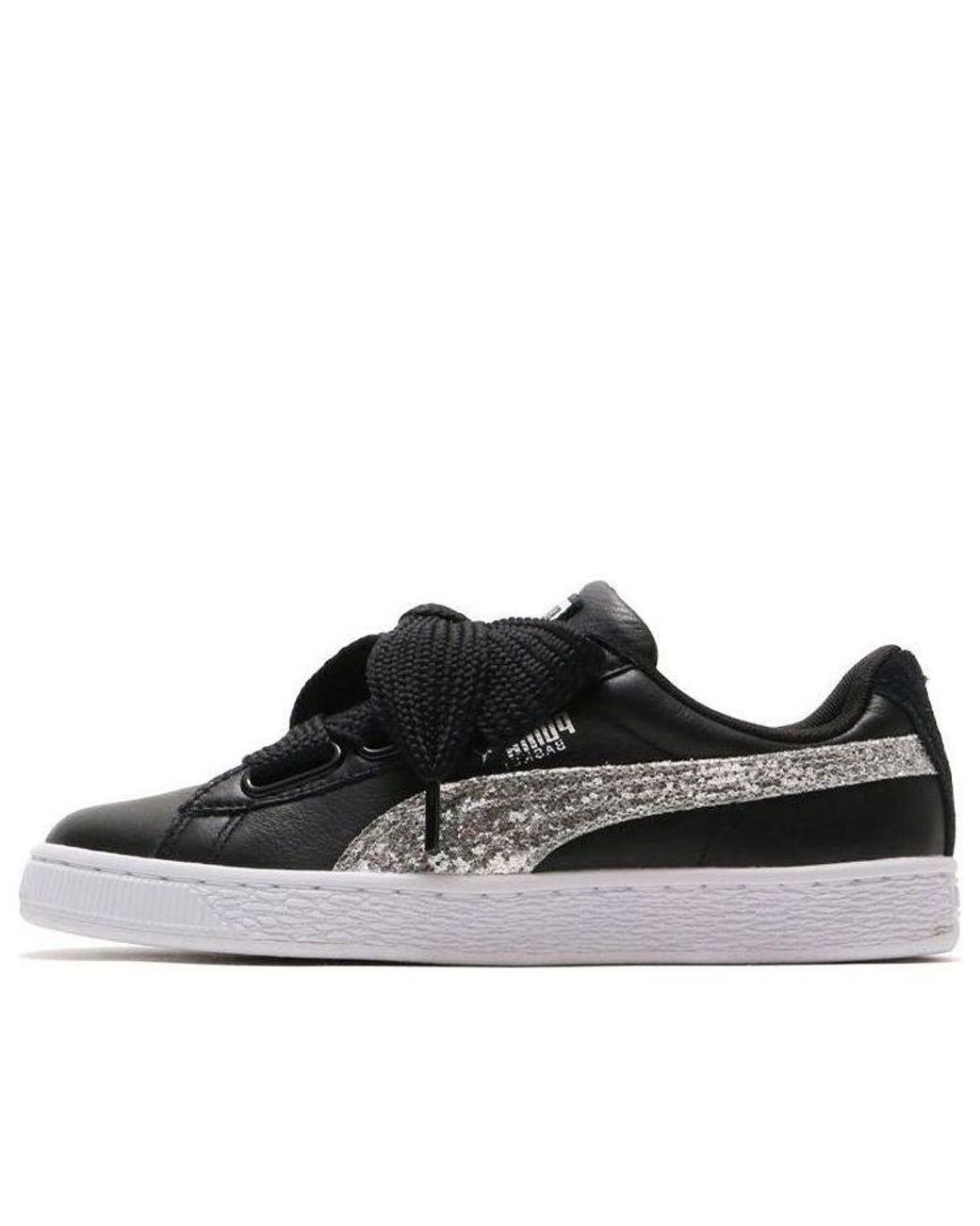 PUMA Black (Wmns) Basket Heart Glitter'