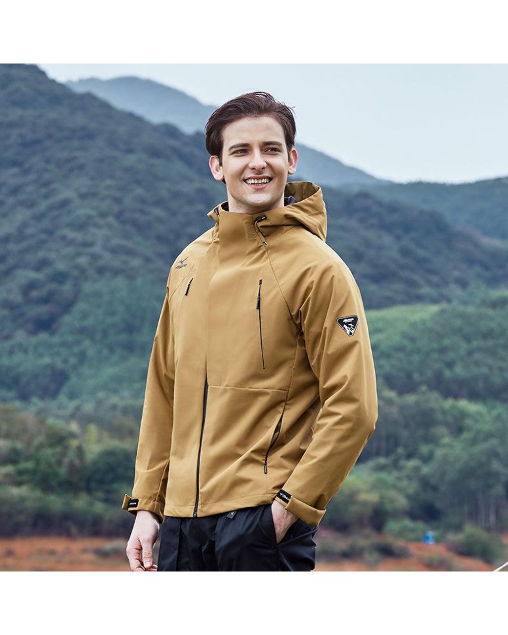Mizuno Green Windbreaker Jacket for men